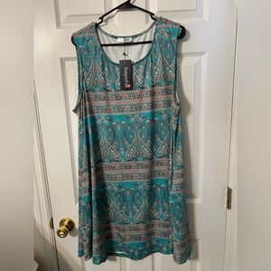 Summer Dress Women 2XL Beach Paisley print
Casual Pockets Boho Dress NWT